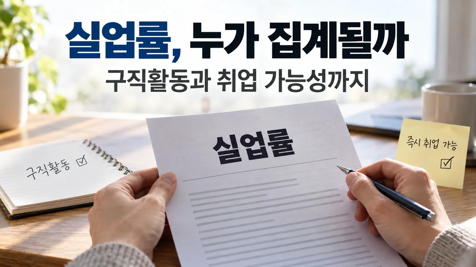 실업률, 일하지 않는 사람 모두를 세지 않는 이유